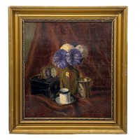 Molnár Z. János: Asztali csendélet virágokkal, kávéscsészével F618