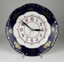 1Q839 old Zsolnay pompadour porcelain wall clock 26 cm