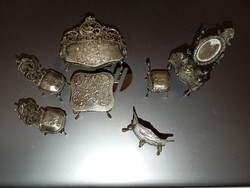Rokokó bababútor garnitúra ezüstből