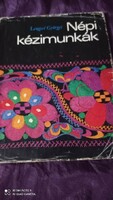 3 folk art books together with embroideries, folk handicrafts used book