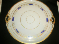 1880 PIRKENHAMMER kézifestett porcelán fülesTÁLCA  TORTATÁL - 40 cm -Art&Decoration