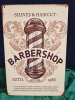 Barber Shop  Vintage fém tábla ÚJ! (55)