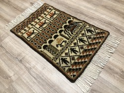 Kézi csomózású gyapjú PERZSA szőnyeg, 57 x 104 cm