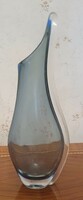 Flavio Poli- Seguso Sommerso Murano kék üveg váza 1950 30cm