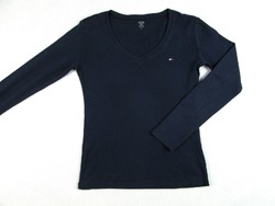 Original tommy hilfiger (s) women's elastic dark blue long sleeve top