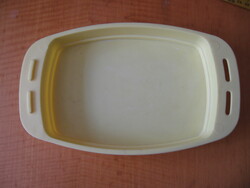 Retro cream colored plastic bowl plastic seal