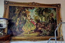 Noble lady - antique painting - monumental
