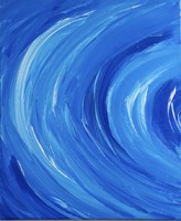 Blue vortex  60x50cm abstract egyedi kép