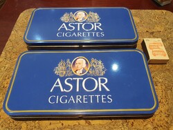 Retro astor tin cigarette box with tobacconist's shop