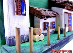 Meddedesign cottage decor mountain bottom detail - wall/table/shelf decoration