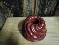 Kuglóf shape, enameled, burgundy brown color, piece in good condition