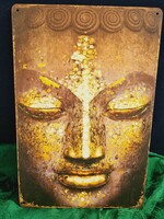 Buddha dekorációs  Vintage fém tábla ÚJ! (45)