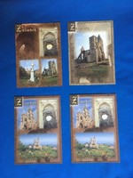 Four 2001 postcards from Zámbés (two identical)