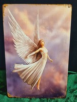 Angel world - fairy tale world vintage metal sign new! (67-7392)