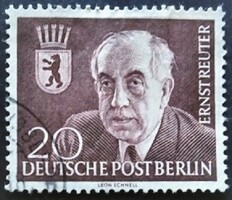 Bb115p / Germany - Berlin 1954 dr. Sealed with Ernst reuter stamp