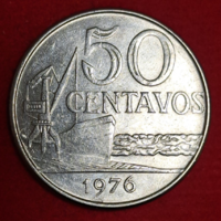1976. Brazil 50 centavos (1625)