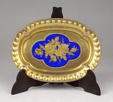 1Q881 old gilded rose Hutschenreuther porcelain decorative bowl 8 x 11 cm