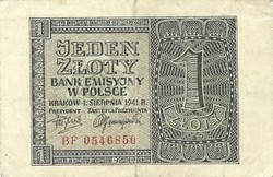 1 Zloty 1941 Poland 2.