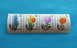 (Z) 1963. 36. Stamp day row** - flower iv. - Continuous strip - (cat.: 500.-) - Description!!!