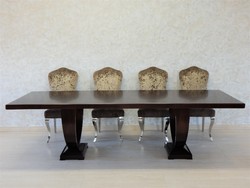 Art Deco étkezőasztal-tárgyalóasztal,10 személyes [C-12]