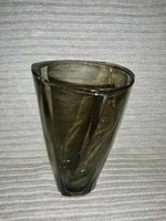 Retro füst színű üveg váza (A12)