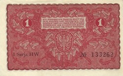 1 Marka 1919 Poland i. Series large numbers rare 2.