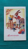 Old Easter postcard, worn