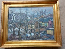 Orosz Gellért: Hófoltos táj című festménye eladó