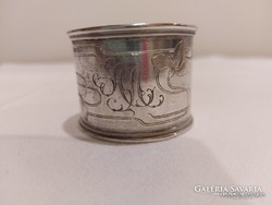 Antique Russian silver napkin ring with mark 84, master's mark.