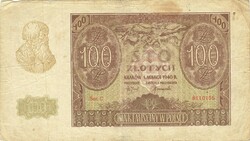 100 Zloty zlotych 1940 Poland 2.