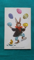 Old Easter postcard - drawing: Tibor Gönczi, ran