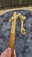 Shepherd's crook, walking stick, hiking stick.