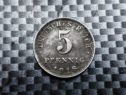 Germany 5 pfennig, 1918 mint mark 