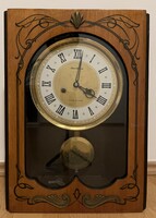 Amber pendulum wall clock - made in ussr, 47*34 cm