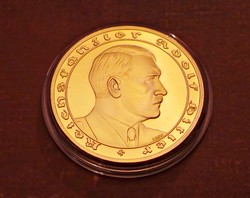 Hitler - gilded commemorative medal