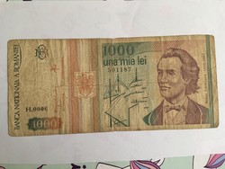 1000 Lei bankjegy eladó