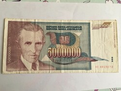 5000000 dinár bankjegy eladó