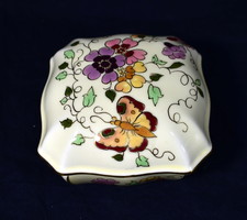 Zsolnay porcelain bonbonier with a butterfly pattern