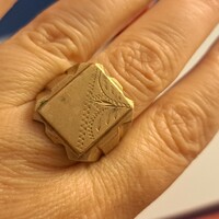 Marked, engraved, copper ring 1.5 cm