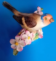 Herend bird on a flowering branch