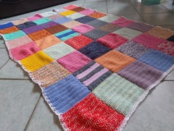 Beautiful, colorful, crocheted blanket, sofa blanket 160 x 100 cm