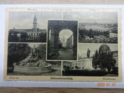 Régi postatiszta képeslap: Hódmezővásárhely, részletek (40-es évek)