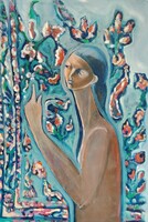 Lady in the Garden is a painting by Éva Darmo