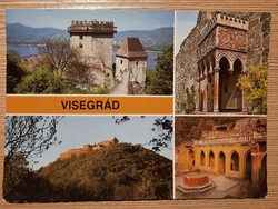Visegrád retro postcard - postage clean