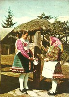 Postcard = Buják folk costume