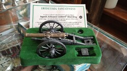 Napoleon era cannon model made of metal, for collectors, size 16 cm.