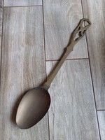Huge old copper spoon (44x8.7 cm)