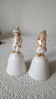 Gyermekalakos porcelán csengettyű pár,dobozában