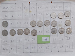Hungarian People's Republic 1 forint 1967 - 1989 alu. 17 pieces 48