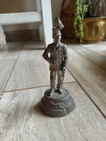 Great old pewter hussar statue (13x5.7x4.8 cm)